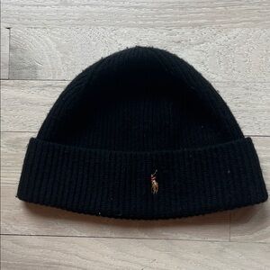 Ralph Lauren Black Knit Beanie